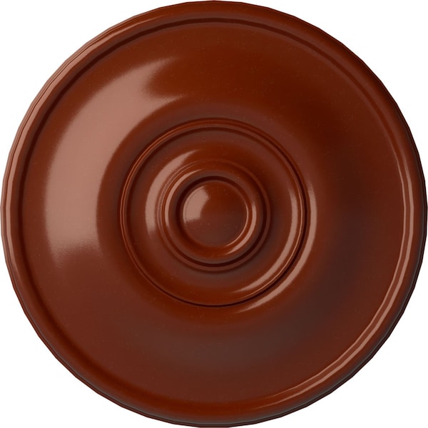 Ekena Millwork Jefferson Ceiling Medallion (Fits Canopies up to 2 7/8"), Hand-Painted Firebrick, 11 3/4"OD x 3/8"P CM12JEFIF - main